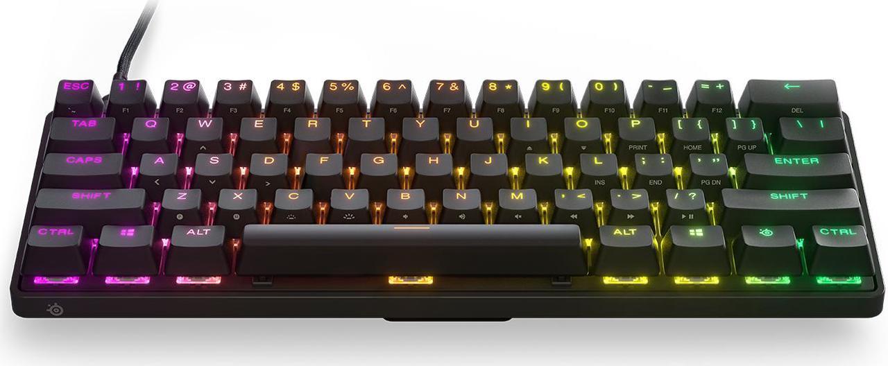 SteelSeries Apex Pro Mini HyperMagnetic Gaming Keyboard – Adjustable Actuation – Compact 60% Form Factor – RGB – PBT Keycaps – USB-C?