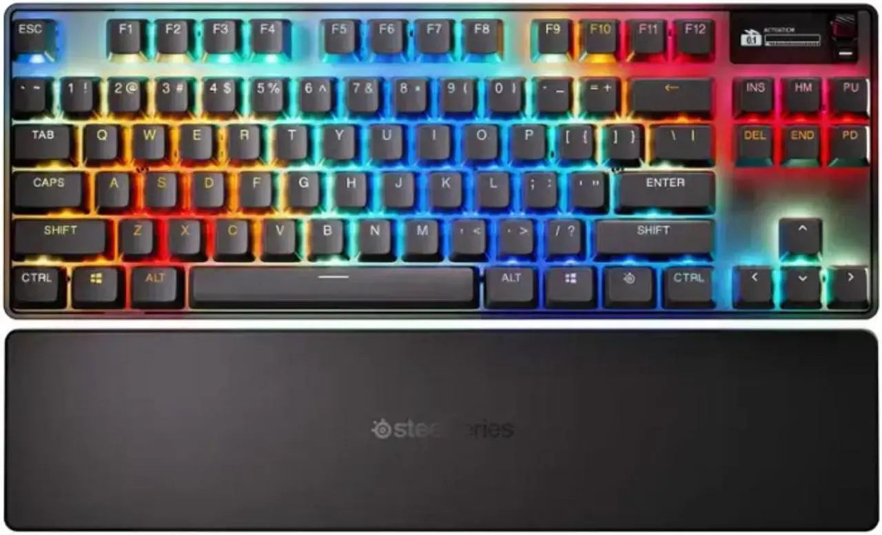 Main image of SteelSeries Apex Pro TKL Wireless Gen 3 OmniPoint 3.0 HyperMagnetic Switches, Adjustable Actuation, Rapid Trigger, Game-Ready Presets, Protection Mode, Rapid Tap/SOCD, Dual Wireless, OLED