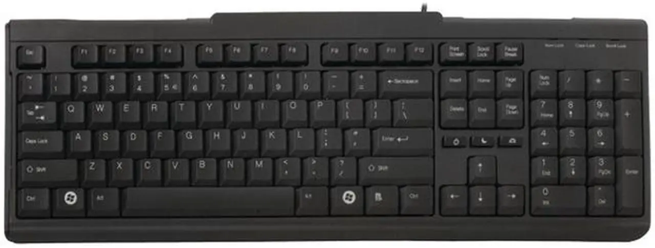 Main image of GE 97764 Black 19 Function Keys PS/2 Wired Standard Power Keyboard
