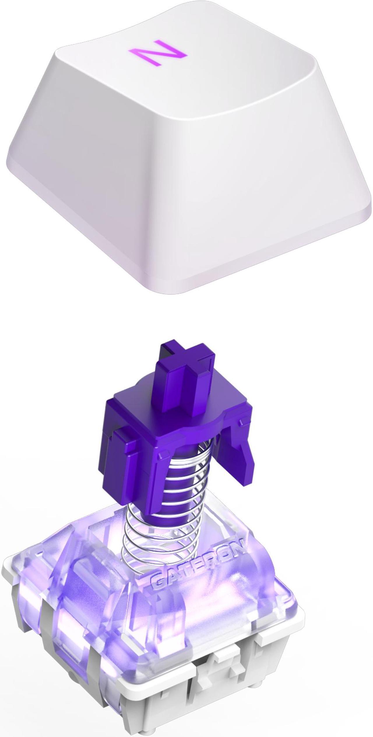 Alt view image 15 of 18 - NZXT Function 2 Optical Gaming Keyboard, Linear optical switches, 8,000 Hz polling rate, Doubleshot PBT keycaps, Hot-swappable, White
