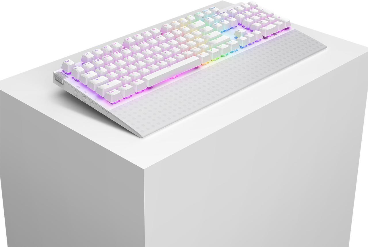 Alt view image 18 of 18 - NZXT Function 2 Optical Gaming Keyboard, Linear optical switches, 8,000 Hz polling rate, Doubleshot PBT keycaps, Hot-swappable, White