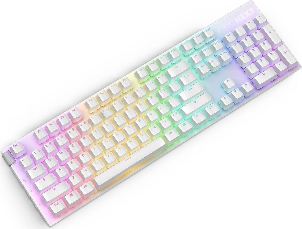 Alt view image 13 of 18 - NZXT Function 2 Optical Gaming Keyboard, Linear optical switches, 8,000 Hz polling rate, Doubleshot PBT keycaps, Hot-swappable, White