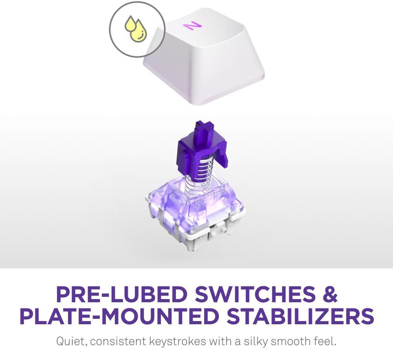 Alt view image 6 of 18 - NZXT Function 2 Optical Gaming Keyboard, Linear optical switches, 8,000 Hz polling rate, Doubleshot PBT keycaps, Hot-swappable, White