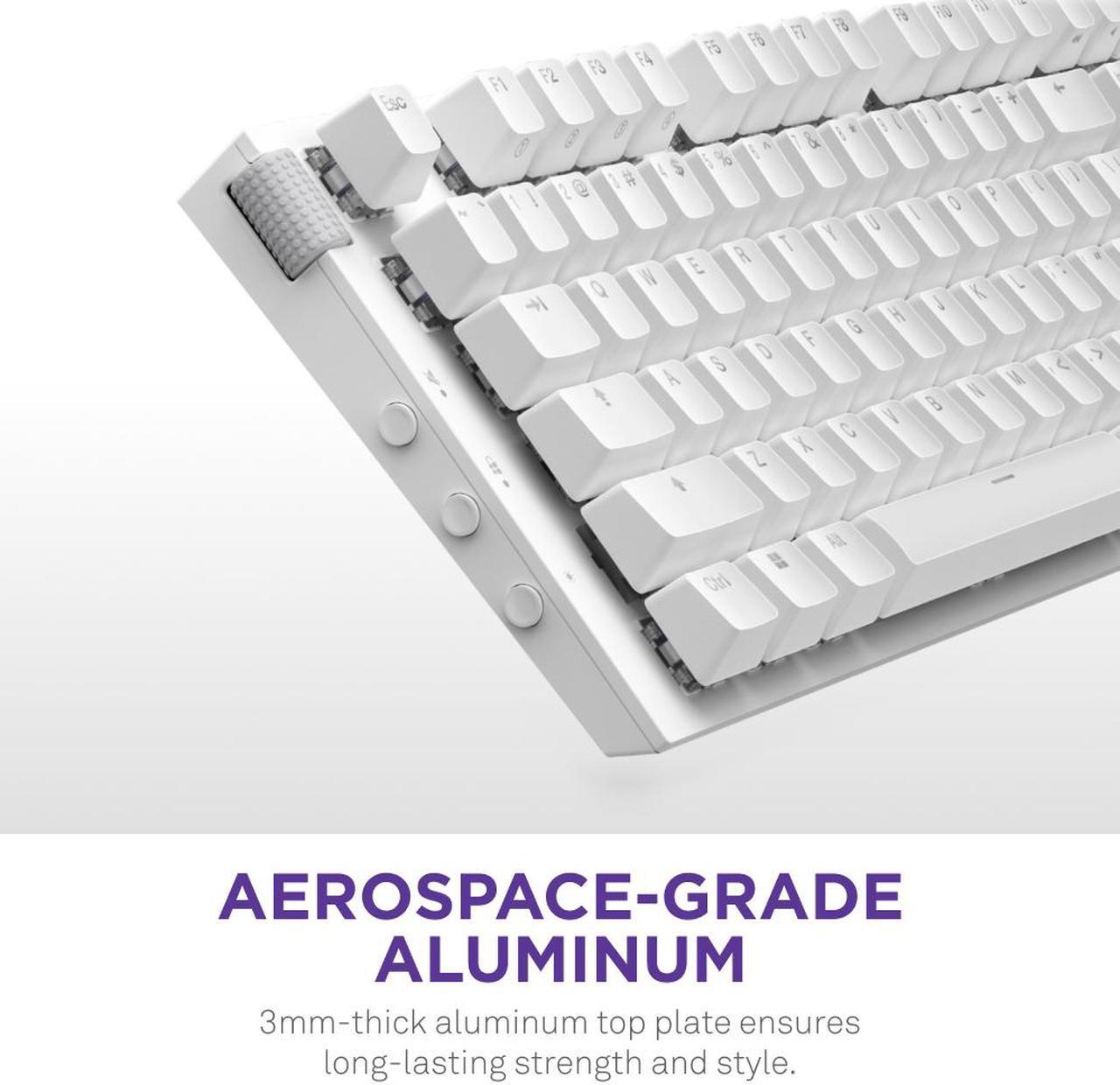 Alt view image 8 of 18 - NZXT Function 2 Optical Gaming Keyboard, Linear optical switches, 8,000 Hz polling rate, Doubleshot PBT keycaps, Hot-swappable, White