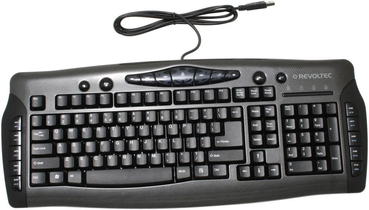 Alt view image 2 of 4 - REVOLTEC BG13475 Black 104 Normal Keys 21 Function Keys USB Standard Fightboard Advanced