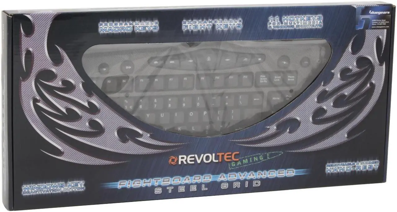 Alt view image 4 of 4 - REVOLTEC BG13475 Black 104 Normal Keys 21 Function Keys USB Standard Fightboard Advanced