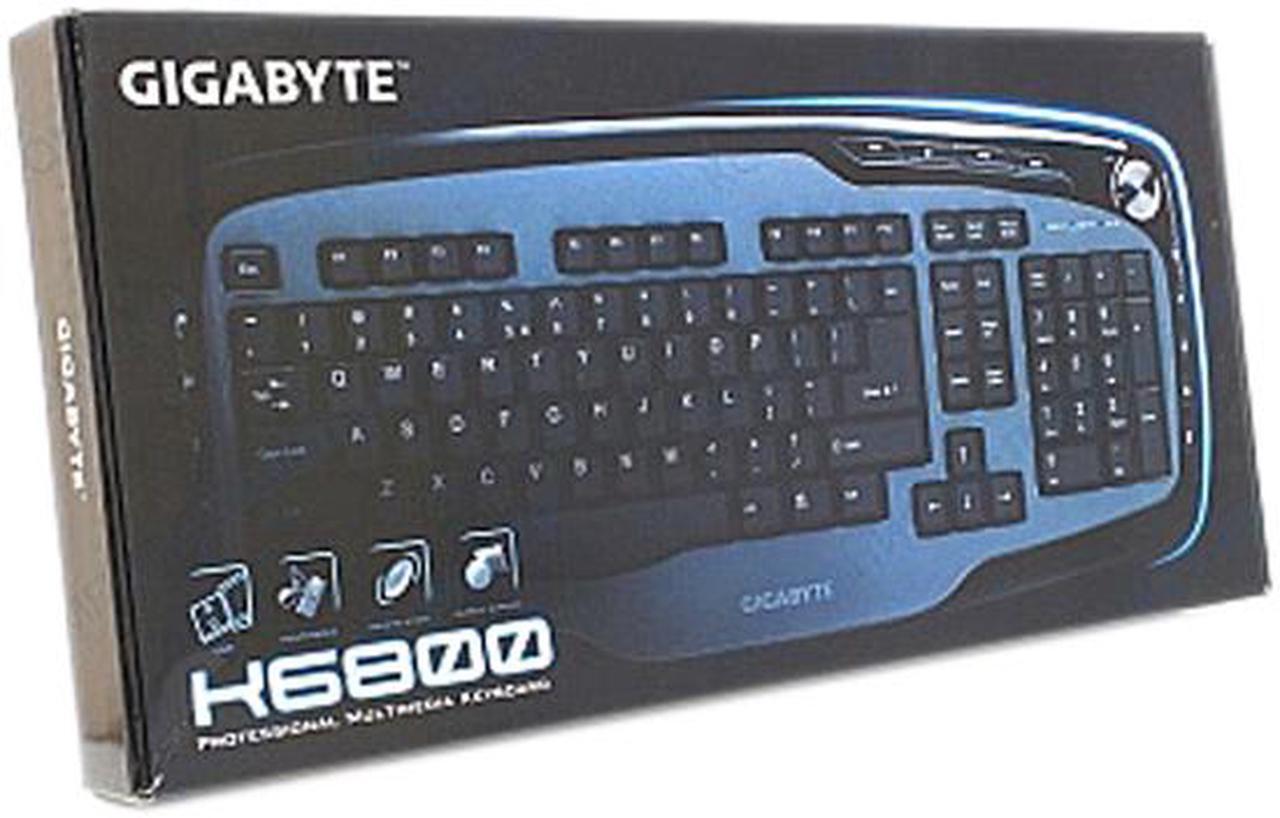 Alt view image 4 of 4 - GIGABYTE GK-K6800 Glossy Black 103 Normal Keys 14 Function Keys USB Wired Standard Professional Multimedia Keyboard