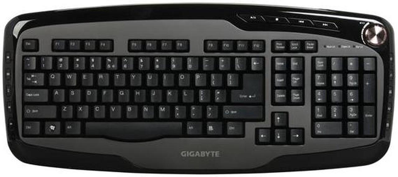 Alt view image 2 of 4 - GIGABYTE GK-K6800 Glossy Black 103 Normal Keys 14 Function Keys USB Wired Standard Professional Multimedia Keyboard