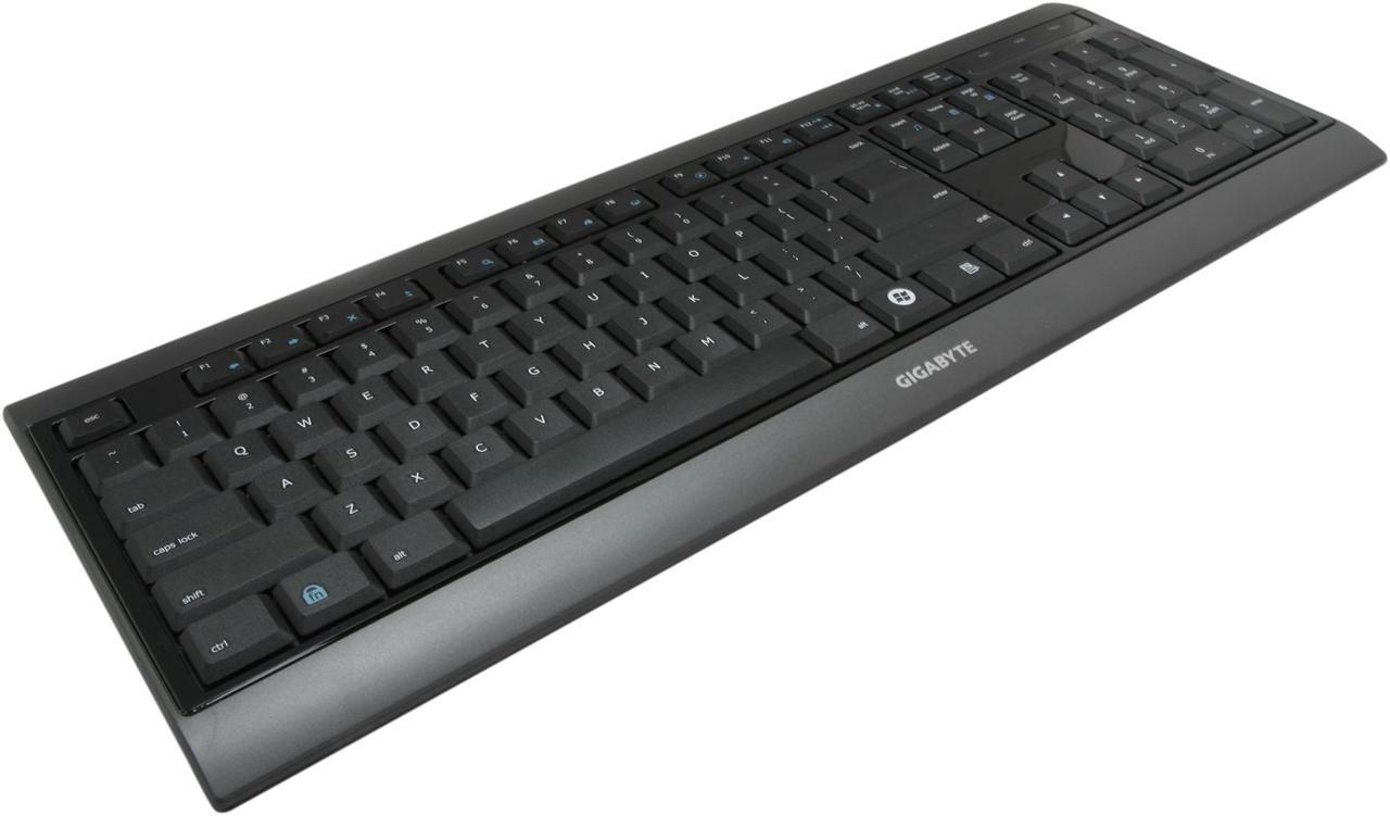 GIGABYTE GK-K7100 Glossy Black USB Wired Slim Keyboard