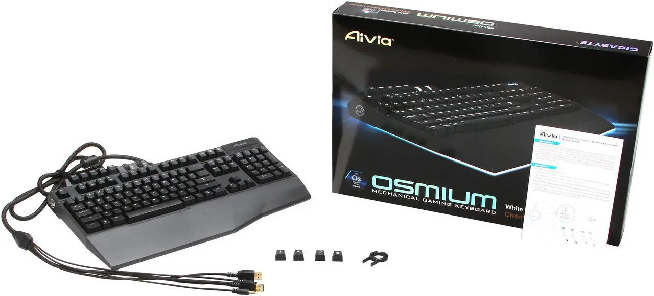 Alt view image 5 of 5 - Gigabyte Aivia Osmium Cherry Brown Mechanical Gaming Keyboard White Back-lit (GK-OSMIUM BRN)