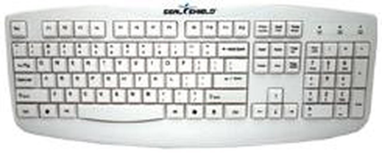 SEAL SHIELD Silver Storm STWK503 White USB Wired Keyboard