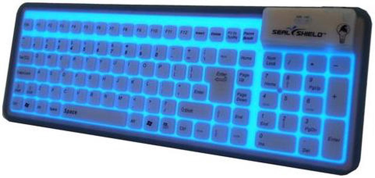 SEAL SHIELD GLOW2 S106G2 Black 106 Normal Keys Gold-plated USB Wired Standard Keyboard