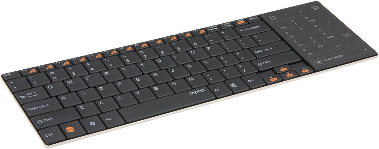 Main image of Rapoo E9080 Black USB RF Wireless Slim Touchpad Keyboard