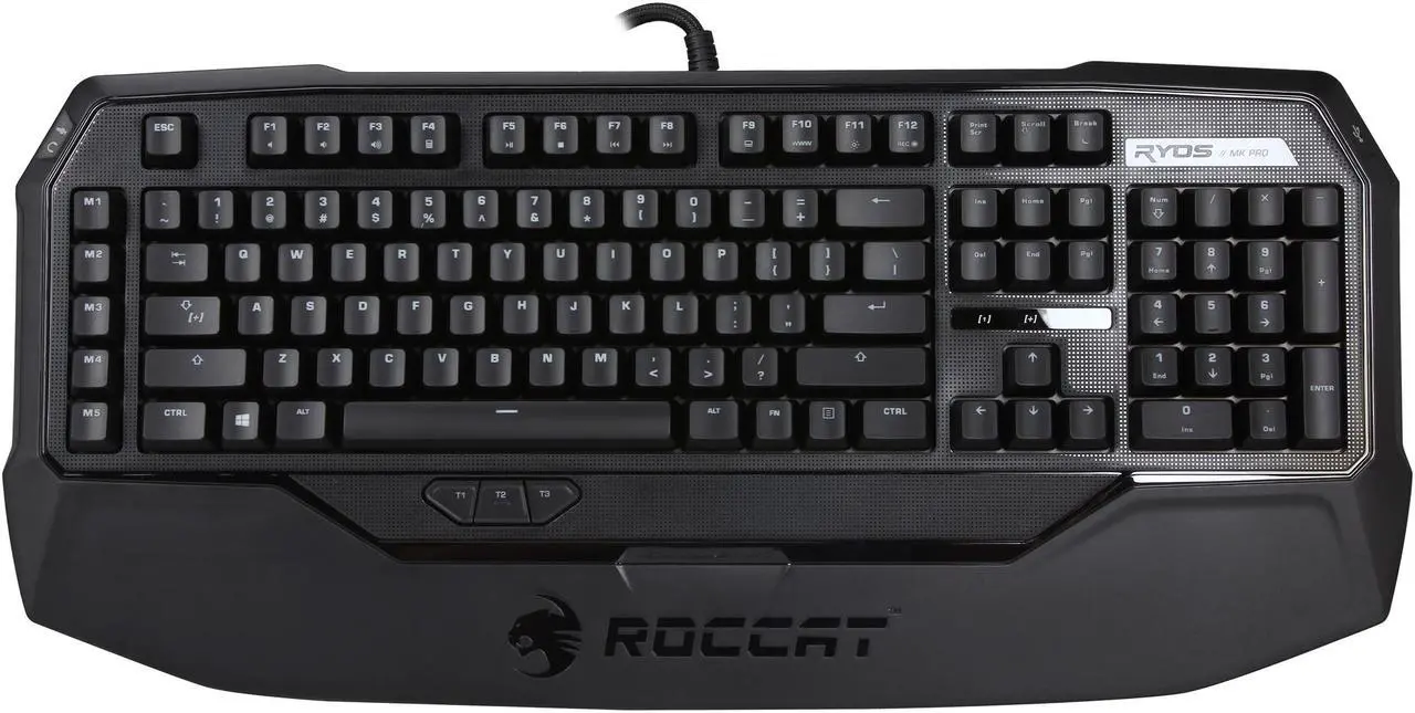 Alt view image 8 of 13 - ROCCAT ROC-12-851-BE Ryos MK Pro Mechanical Keyboard with Per-key Illumination - Blue Cherry MX Key Switch