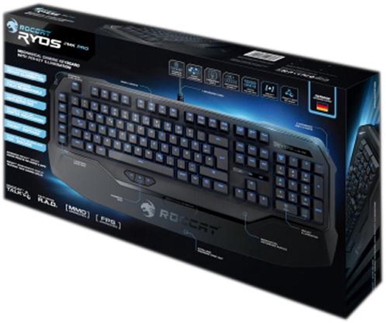 Alt view image 13 of 13 - ROCCAT ROC-12-851-BK Ryos MK Pro Mechanical Keyboard with Per-key Illumination - Black Cherry MX Key Switch
