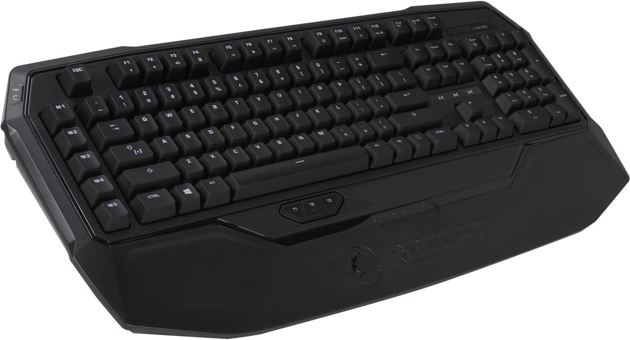 Alt view image 7 of 13 - ROCCAT ROC-12-851-BK Ryos MK Pro Mechanical Keyboard with Per-key Illumination - Black Cherry MX Key Switch