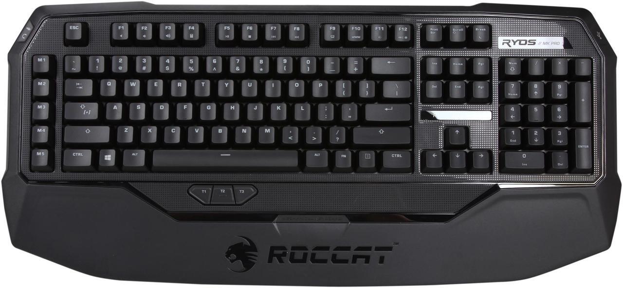 Alt view image 8 of 13 - ROCCAT ROC-12-851-BK Ryos MK Pro Mechanical Keyboard with Per-key Illumination - Black Cherry MX Key Switch