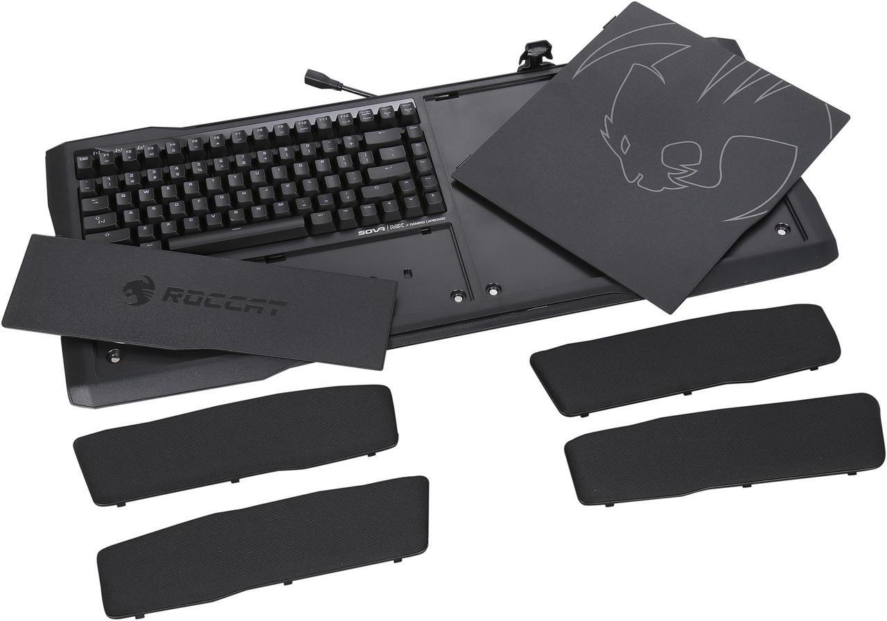 Alt view image 10 of 11 - ROCCAT ROC-16-181-BN-AM SOVA Mechanical Gaming Lapboard + Free KOVA Mouse Black