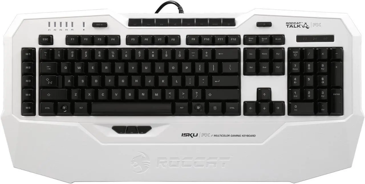 Alt view image 3 of 4 - Roccat ISKU FX USB Multicolor Gaming Keyboard - White