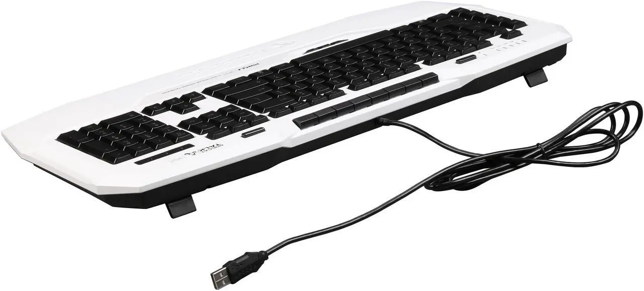Alt view image 4 of 4 - Roccat ISKU FX USB Multicolor Gaming Keyboard - White