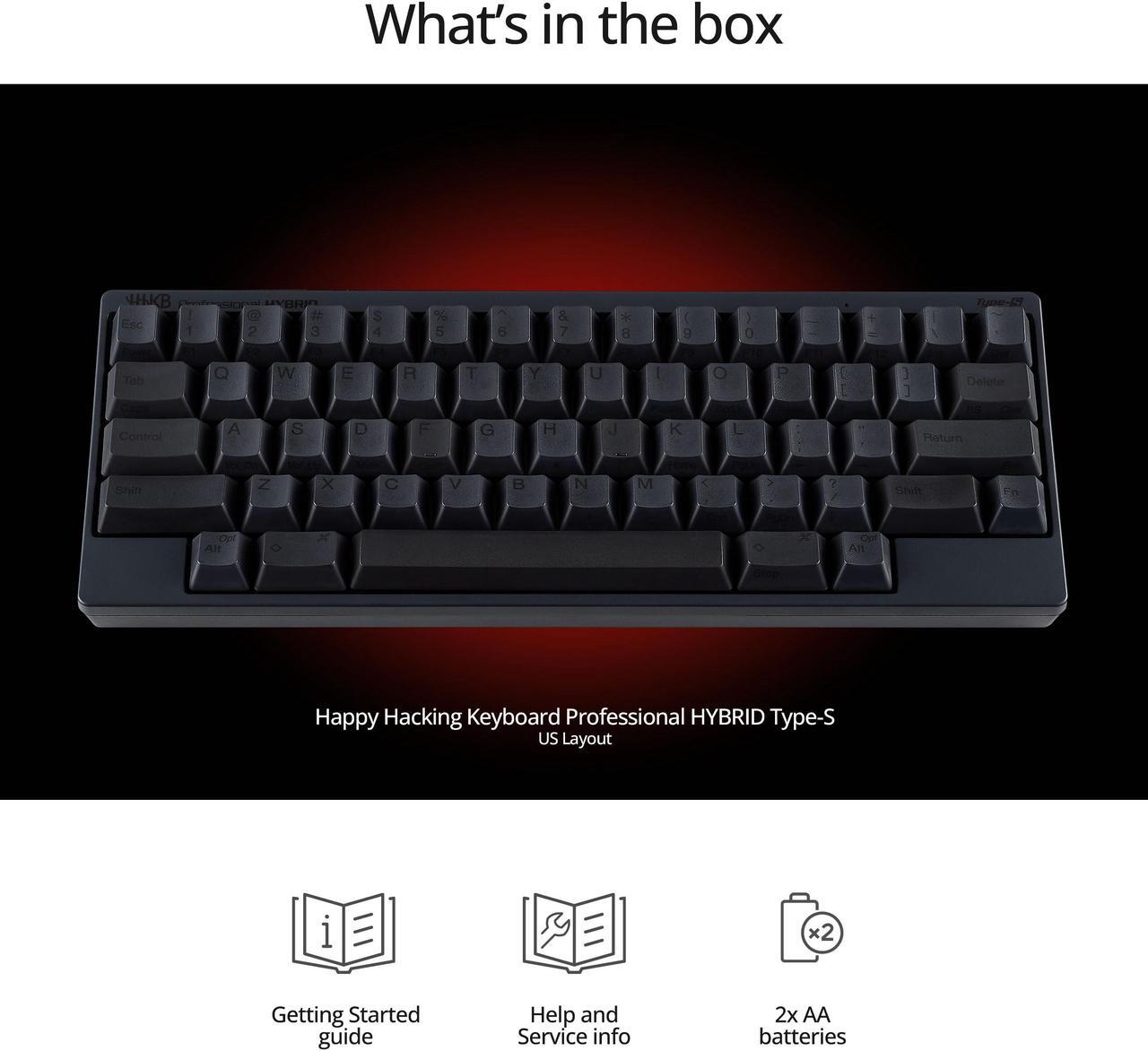 Alt view image 9 of 9 - HHKB CG01000-297201 Professional HYBRID Type-S Gaming Keyboard