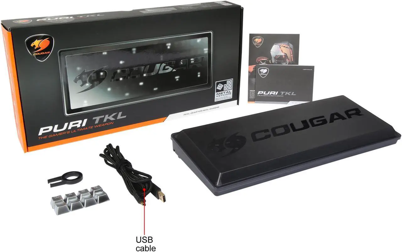 Alt view image 6 of 5 - Cougar PURI TKL Gaming Keyboard, Cherry MX Blue Switches