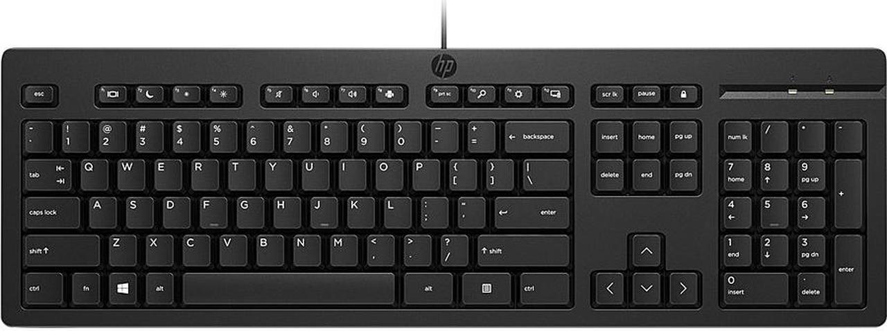 HP 125 Wired Keyboard, Canada - French Localization 266C9AA#ABC Black USB Wired Keyboard