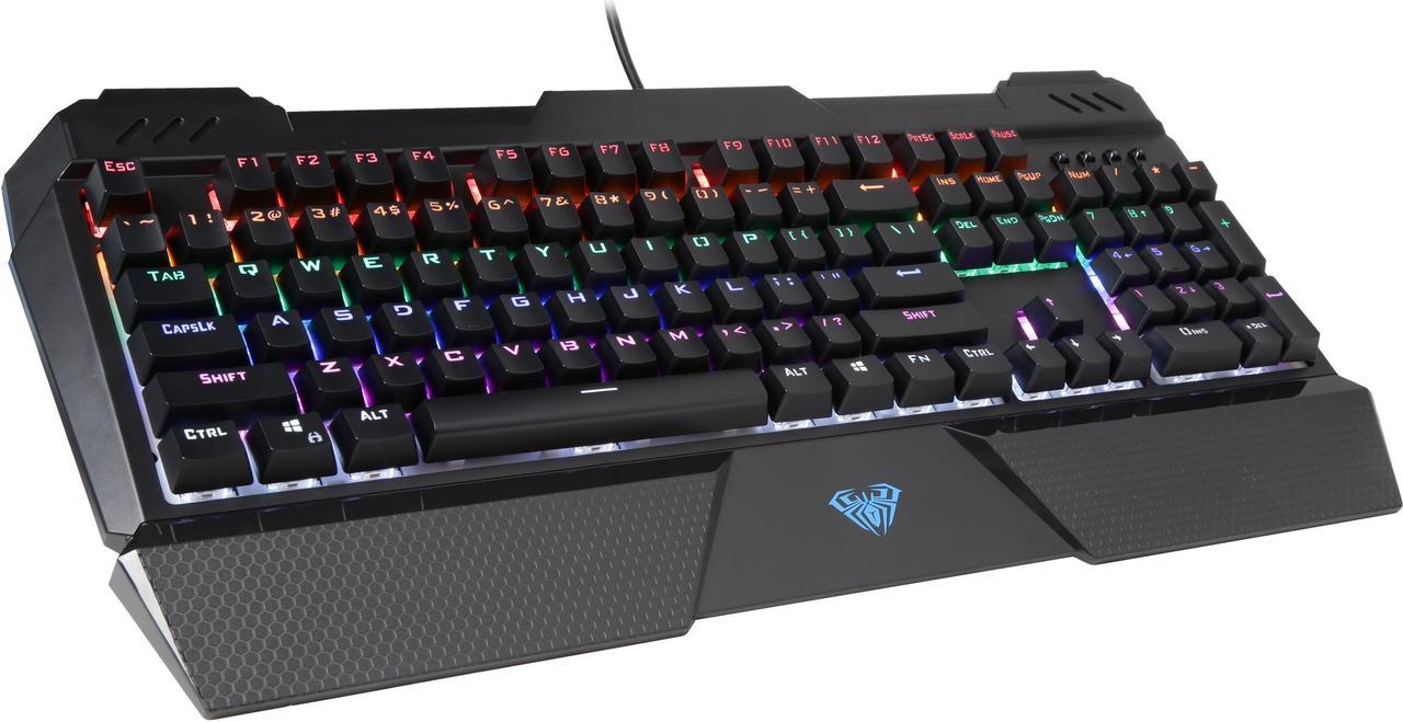 AULA SI2013 Sapphire Spectrum Edition Wired Mechanical Blue Switch Gaming Keyboard with Backlighting