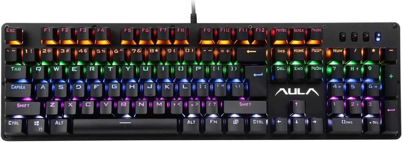 Alt view image 3 of 5 - Aula 2010S Wired Mechanical Gaming Keyboard With RGB LED