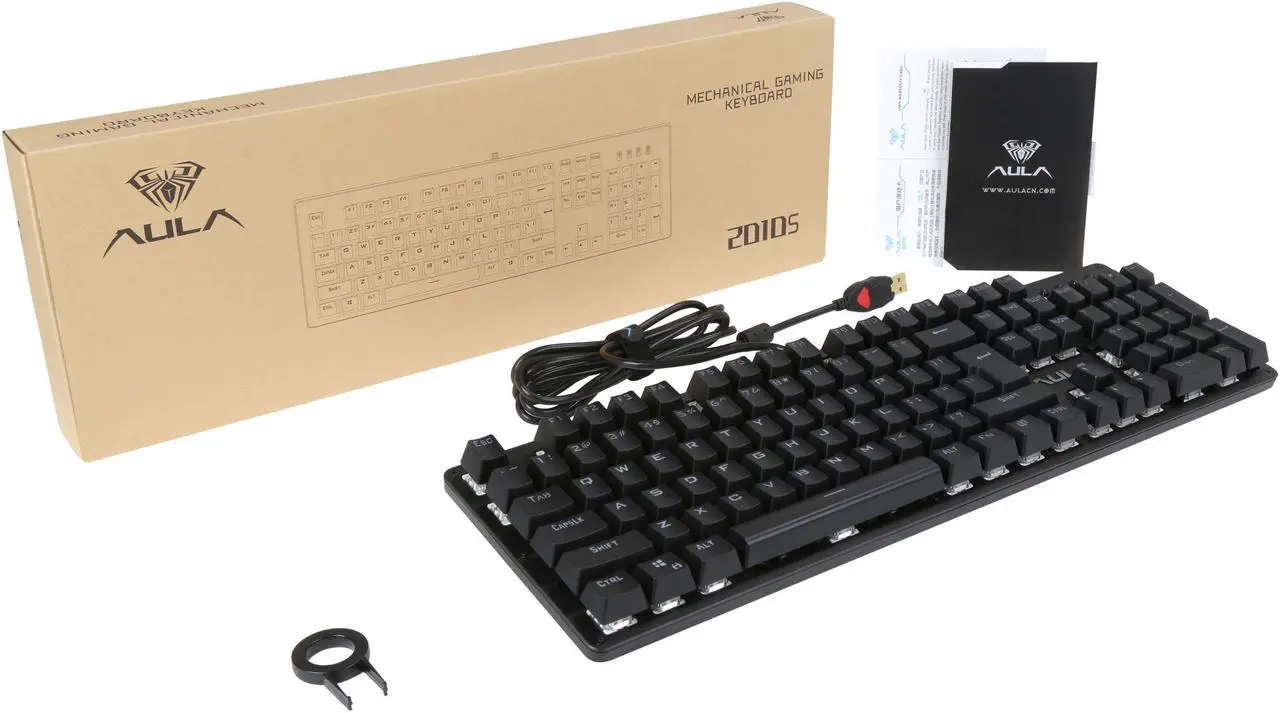 Alt view image 6 of 5 - Aula 2010S Wired Mechanical Gaming Keyboard With RGB LED