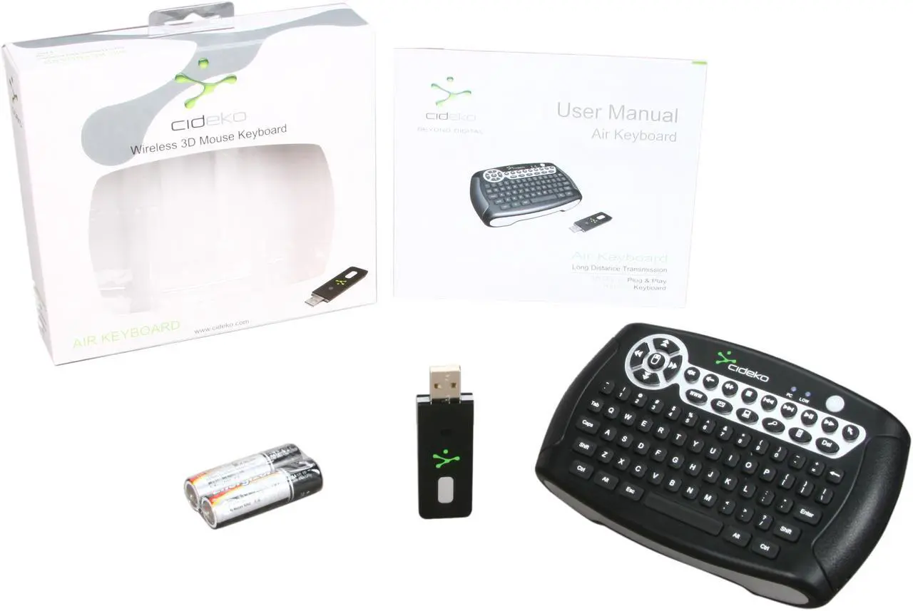 Alt view image 6 of 6 - Cideko AVK-02-915 Black RF Wireless Mini Keyboard