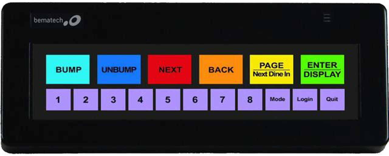 BEMATECH Logic KB1700DP-BK KB1700 Bump Bar Programme Keypad, PS/2 INT, with Customized legend sheet DP and Button Programming Template, Black