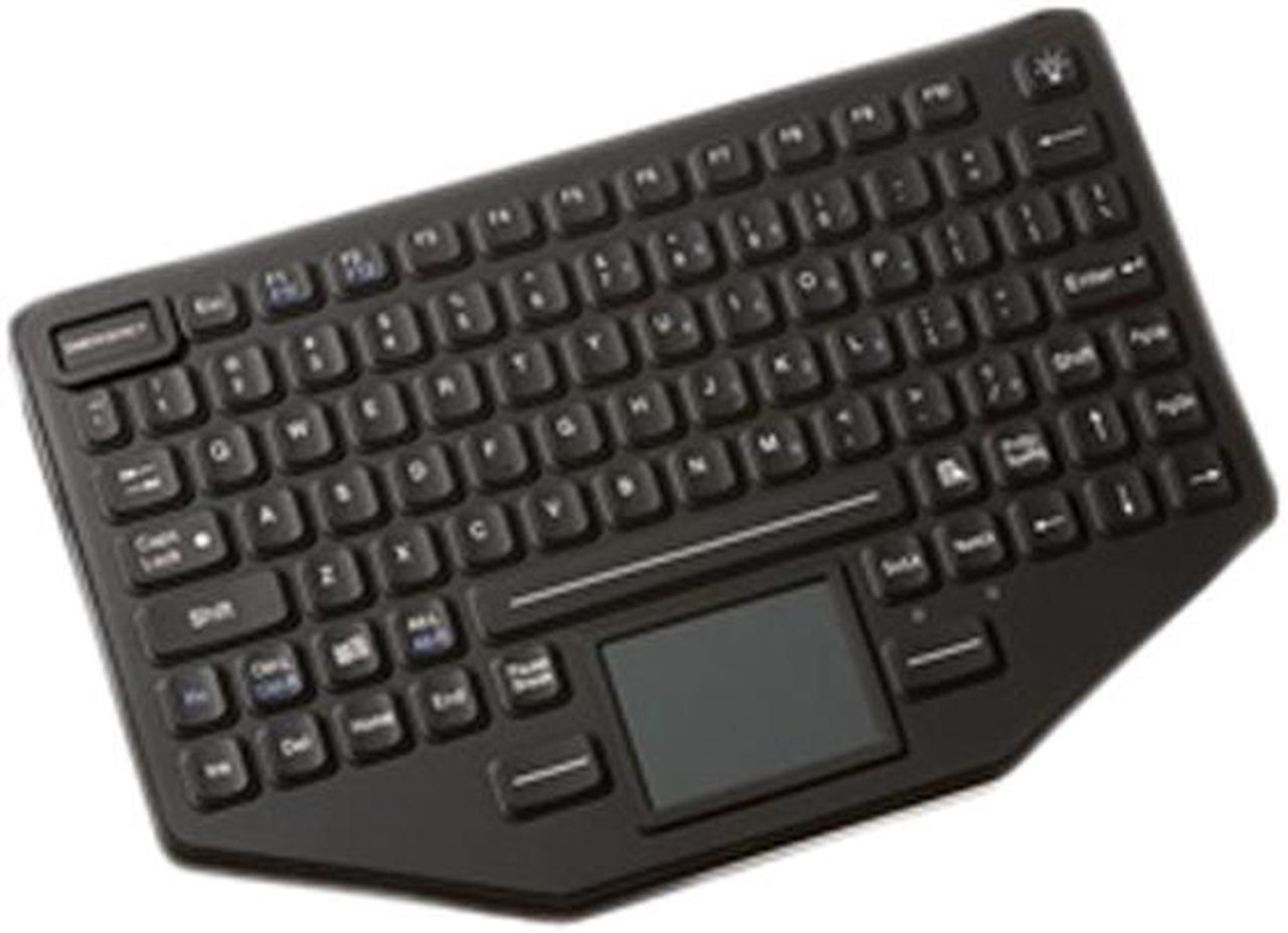 Main image of Panasonic iKey SL-86-911-TP-USB-P Black 12 Function Keys USB Wired Slim Sealed Rubber Backlit USB Keyboard