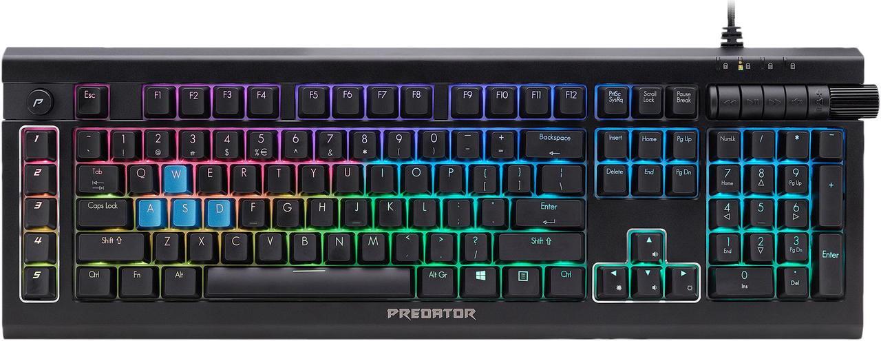 Alt view image 4 of 6 - Acer Predator Aethon 500 Gaming Keyboard (NP.KBD1A.01Q )