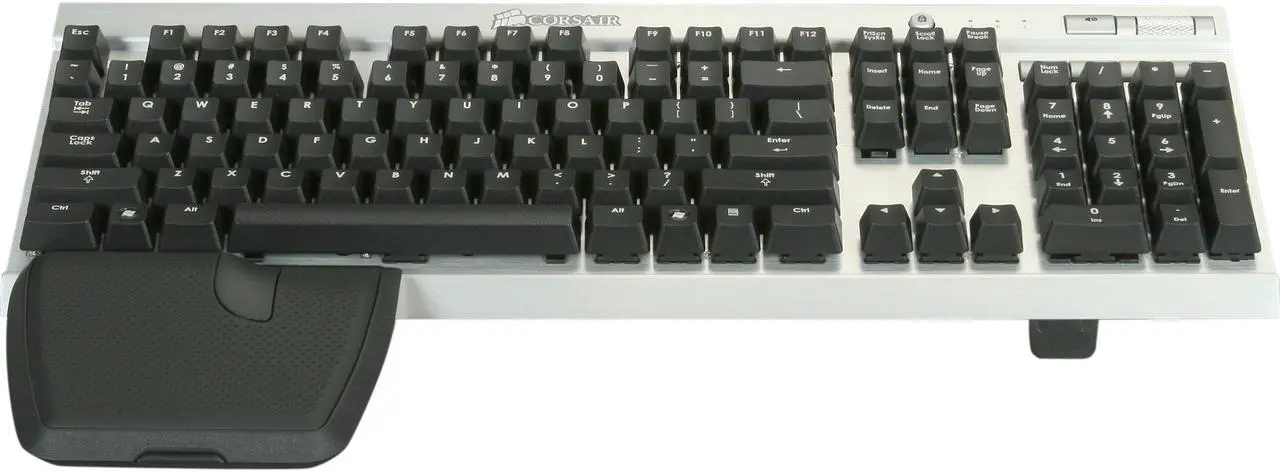Alt view image 2 of 11 - Corsair Vengeance K60 Black/Metal USB Wired Gaming Performance, FPS Mechanical Keyboard