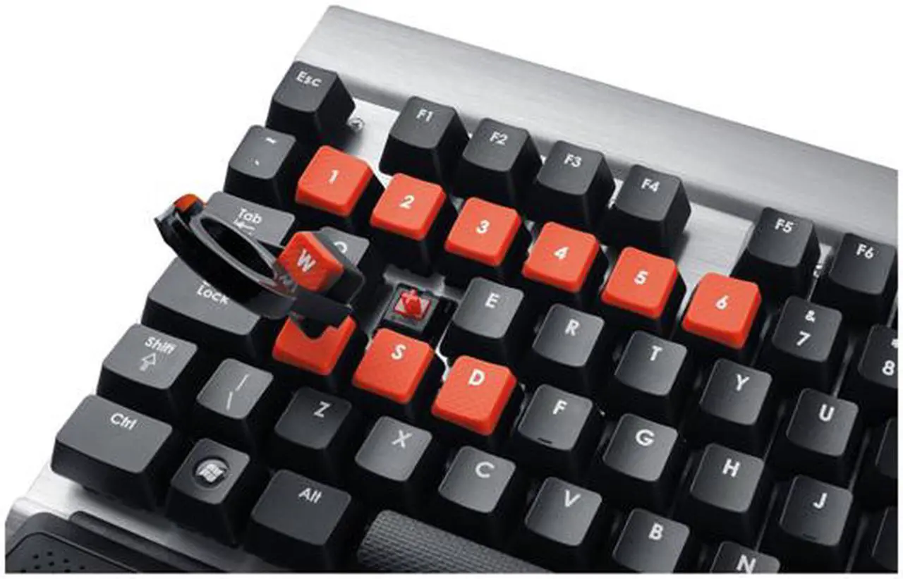 Alt view image 8 of 11 - Corsair Vengeance K60 Black/Metal USB Wired Gaming Performance, FPS Mechanical Keyboard