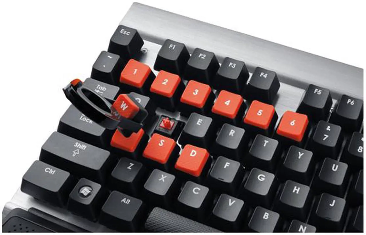 Alt view image 9 of 11 - Corsair Vengeance K60 Black/Metal USB Wired Gaming Performance, FPS Mechanical Keyboard