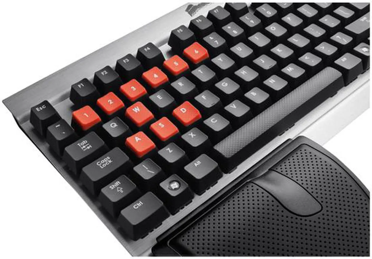 Alt view image 10 of 11 - Corsair Vengeance K60 Black/Metal USB Wired Gaming Performance, FPS Mechanical Keyboard