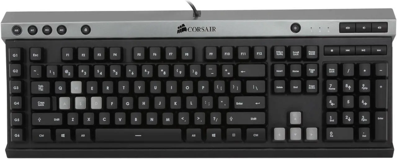 Alt view image 2 of 4 - Corsair CH-9000043-NA Raptor K30 Red LED Backlit Keyboard
