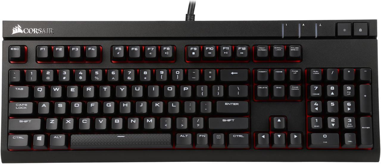 Alt view image 3 of 5 - Corsair Gaming STRAFE Mechanical Gaming Keyboard - Cherry MX Red