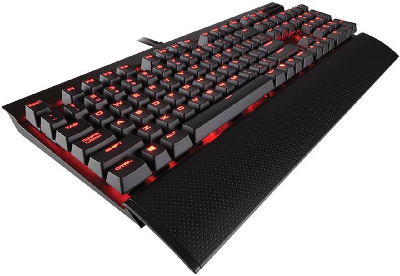 Corsair Gaming K70 RAPIDFIRE Mechanical Keyboard, Backlit Red LED, Cherry MX Speed