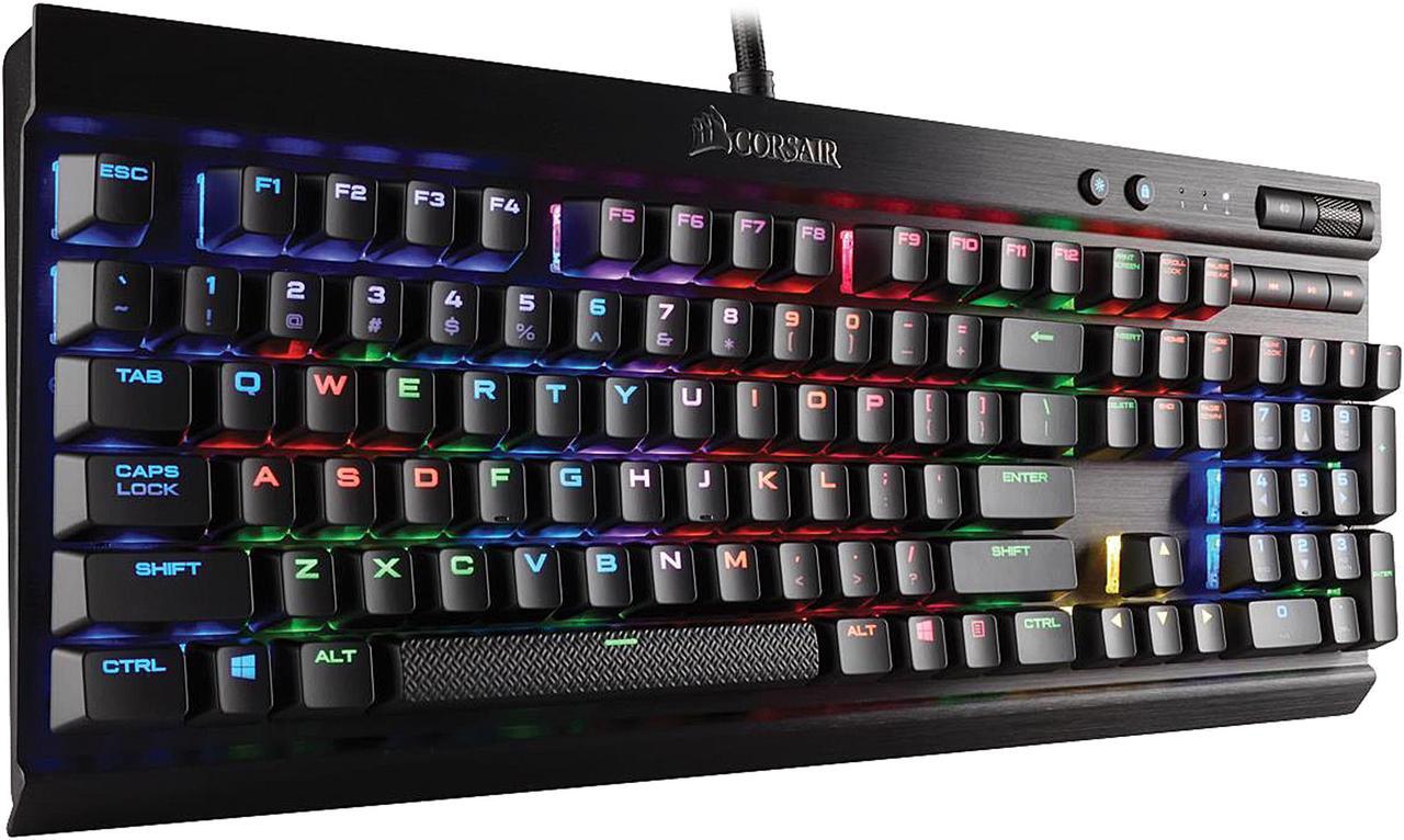 Alt view image 3 of 5 - Corsair Gaming K70 LUX RGB Mechanical Gaming Keyboard Cherry MX RGB Red (CH-9101010-NA)