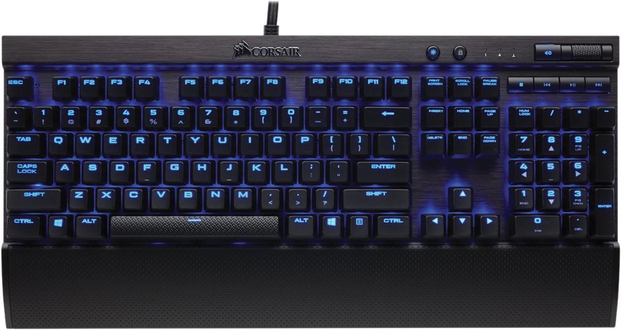 Corsair Gaming K70 LUX Mechanical Keyboard Backlit BLUE LED Cherry MX Red (CH-9101030-NA)