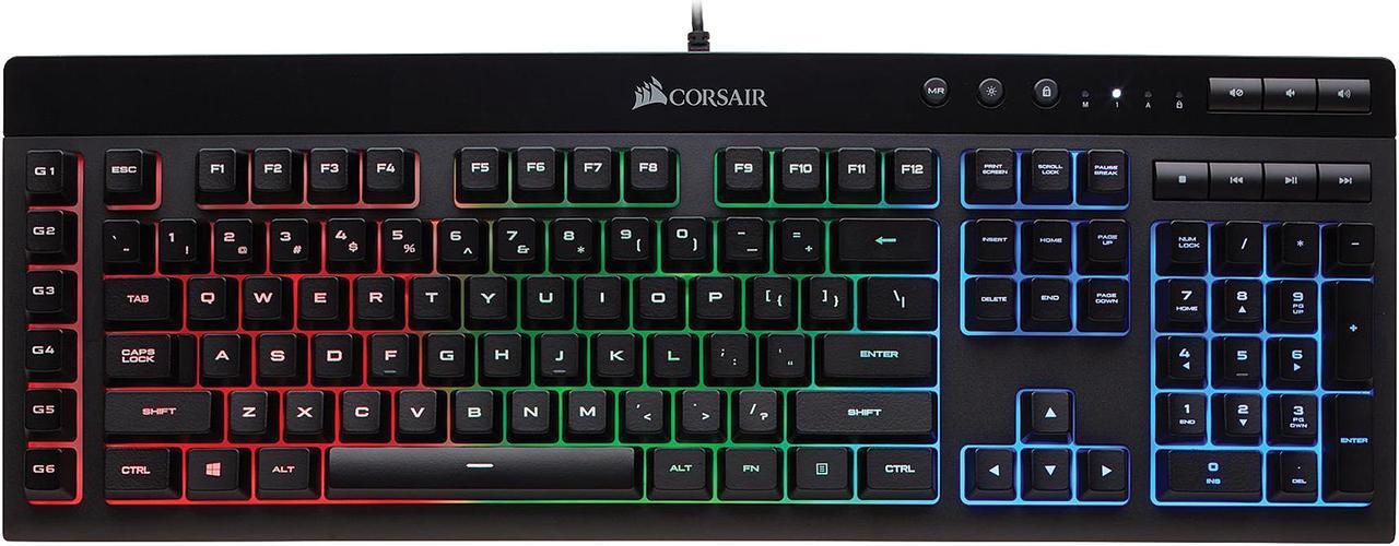 Alt view image 11 of 12 - Corsair Gaming K55 RGB Keyboard, Backlit RGB LED