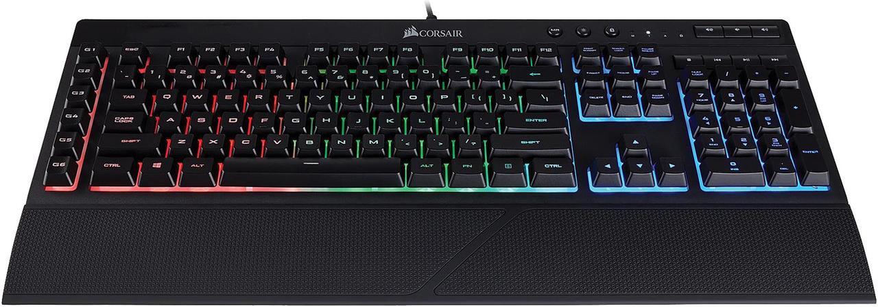 Alt view image 8 of 12 - Corsair Gaming K55 RGB Keyboard, Backlit RGB LED
