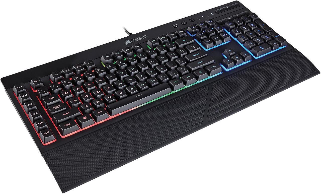 Alt view image 9 of 12 - Corsair Gaming K55 RGB Keyboard, Backlit RGB LED
