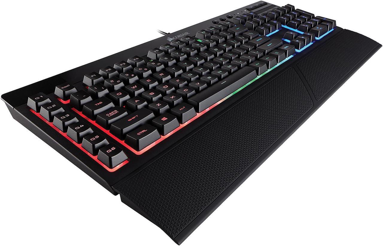 Alt view image 10 of 12 - Corsair Gaming K55 RGB Keyboard, Backlit RGB LED