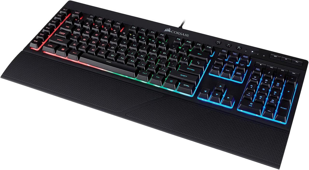 Alt view image 7 of 12 - Corsair Gaming K55 RGB Keyboard, Backlit RGB LED