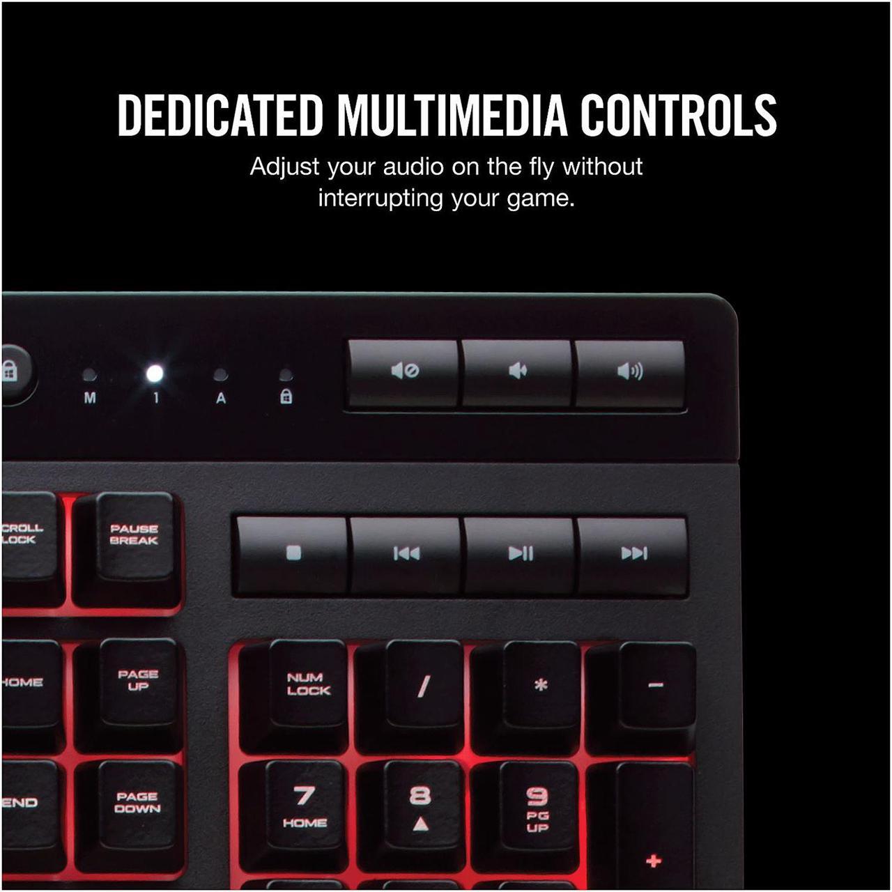 Alt view image 3 of 12 - Corsair Gaming K55 RGB Keyboard, Backlit RGB LED