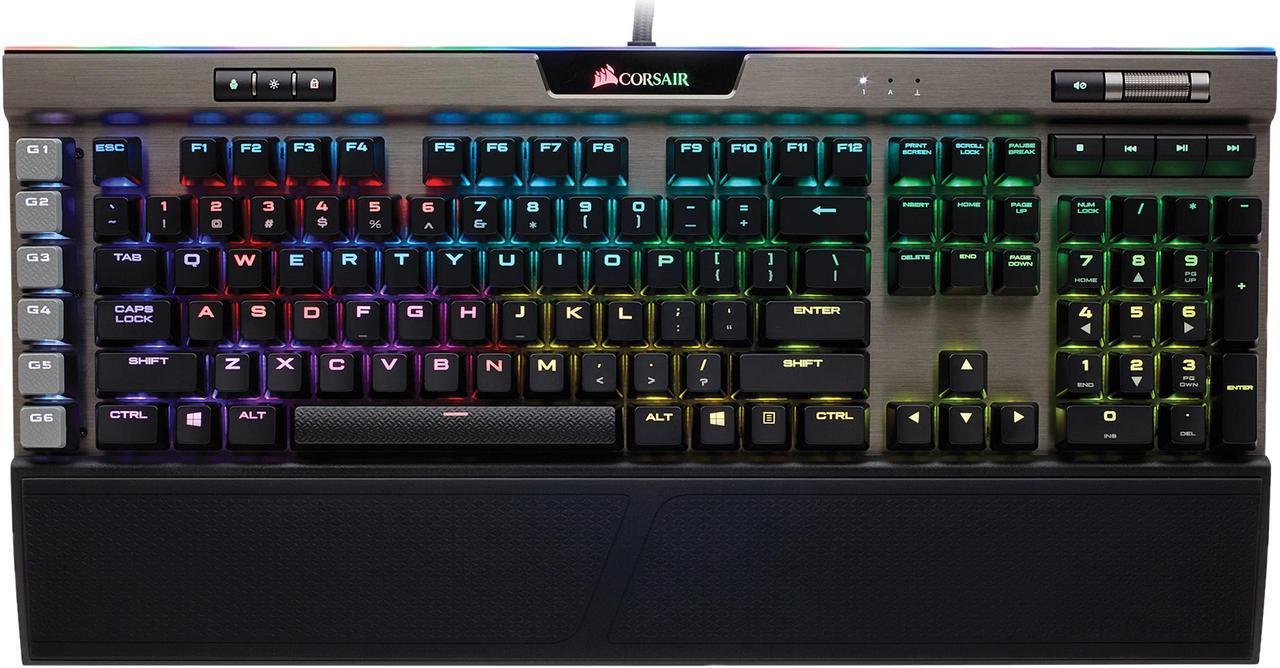 Alt view image 9 of 16 - Corsair K95 RGB PLATINUM Mechanical Gaming Keyboard, Cherry MX Speed, Backlit RGB LED, Gunmetal